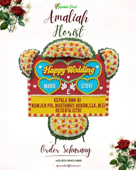 Papan Bunga Pernikahan Wetar Timur